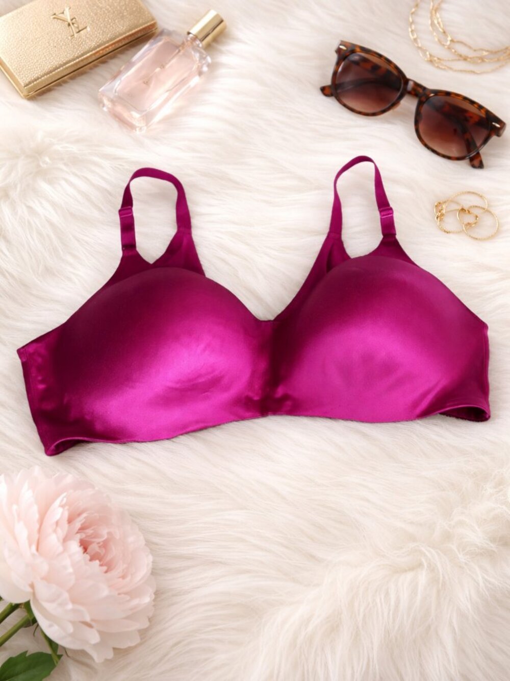 Torrid Curve Hot Pink Smooth Full Coverage Underwire Bra Size 46D